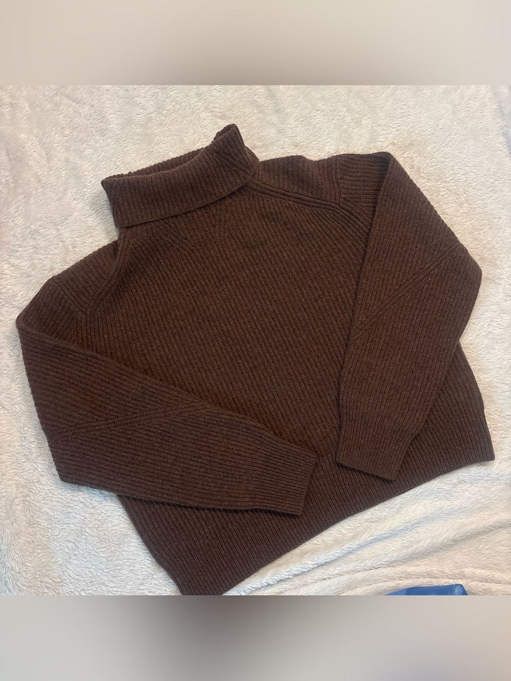 rag & bone Chocolate Brown Ribbed Turtleneck Sweater
